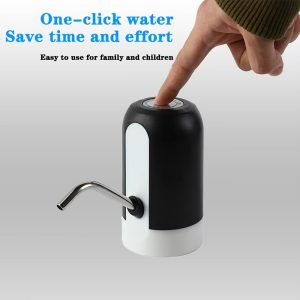 USB Rechargeable Automatic Water Bottle Pump Electric Drinking Water Dispenser with One-Touch Switch for Gallon Bottles