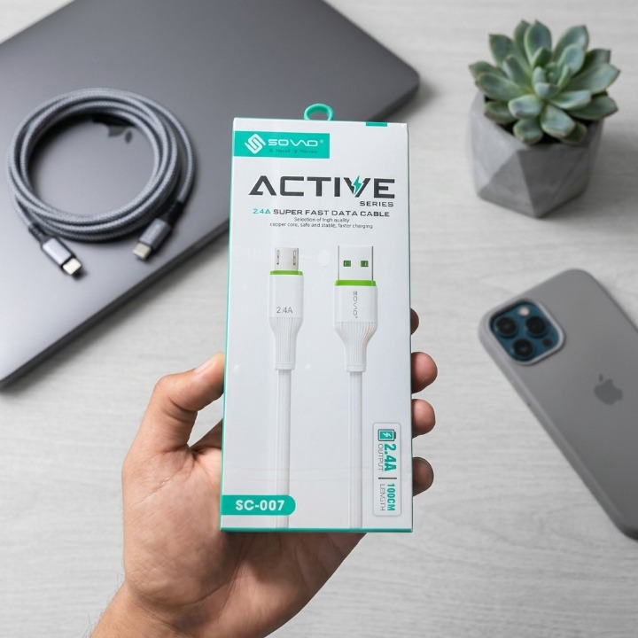 SOVO Fast Charging Micro USB Cable for Android Phones High Speed Data Sync & Durable Charging Wire