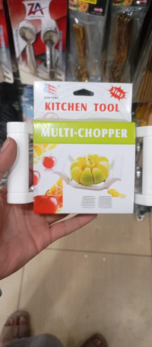 Multi-Chopper 3 in 1 Apple, Fruit & Potato Slicer Heavy-Duty Stainless Steel Cutter for Quick, Even Slicing | Kitchen Gadget for Fast Food Prep - Image 4