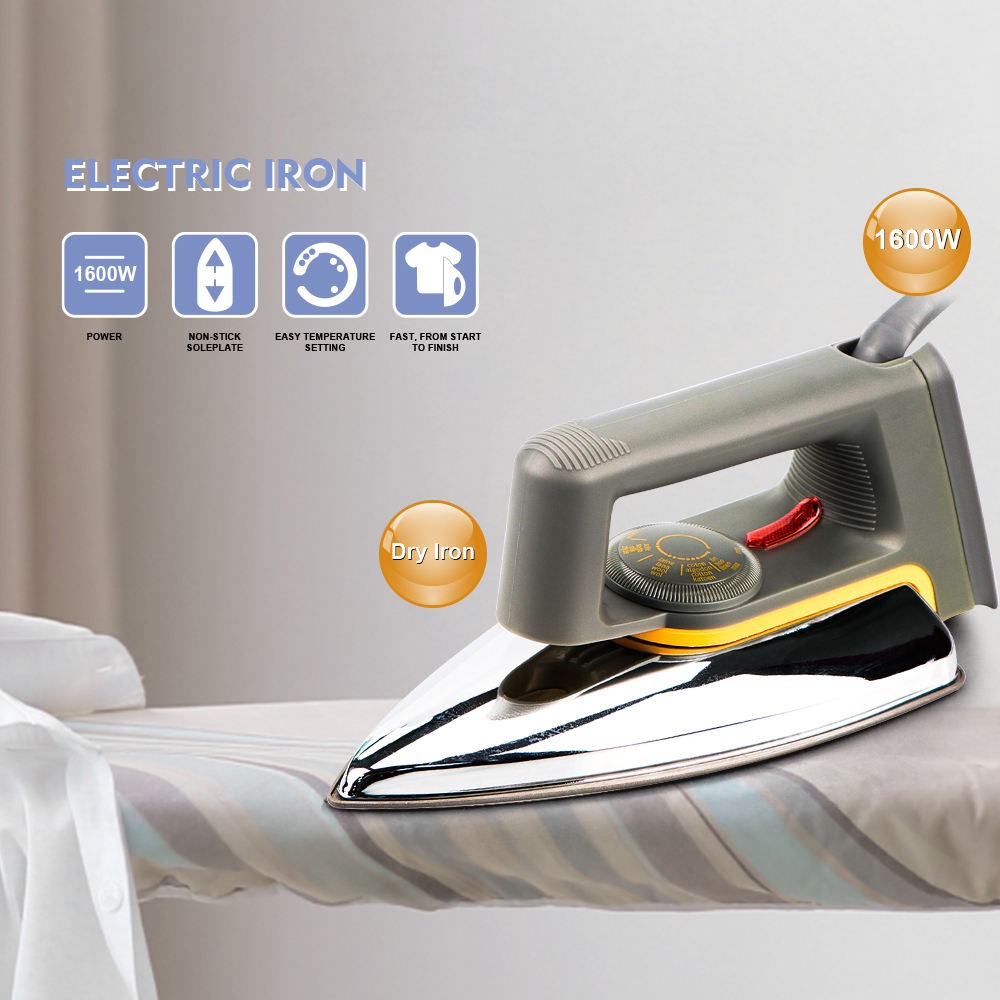 RAF Electric Iron R.1108 Professional Dry Iron with Non?Stick Soleplate - Image 2