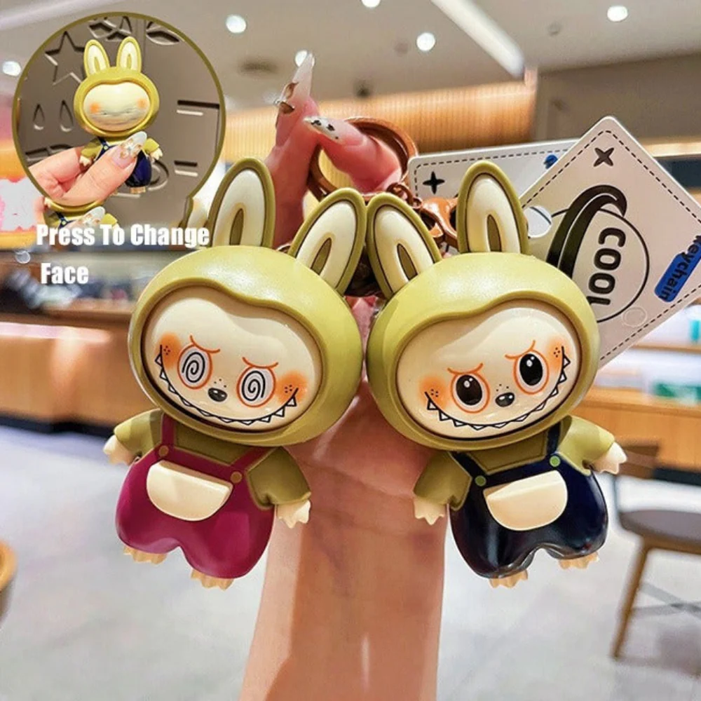 Labubu Face Changing Doll Toy | Mini Cartoon Keychain | Cute Style Decompression Toy | ( Random Color ) - Image 3