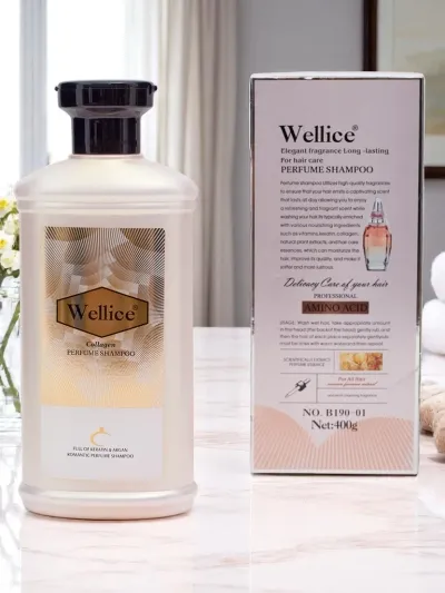 Wellice Collagen Perfume Shampoo Strengthening Formula with Long-Lasting Fragrance for Smooth & Shiny Hair - Image 2