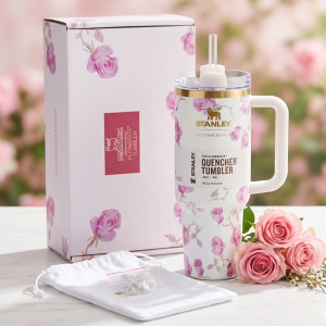 Stanley x LoveShackFancy Limited Edition 40oz Quencher H2.0 FlowState Tumbler Floral Collaboration Collection ( RANDOM COLOUR )