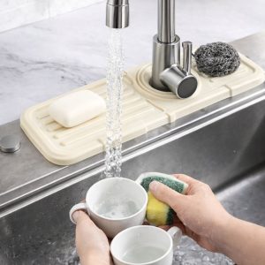 Sink Faucet Mat | Soap Holder (Random Color)