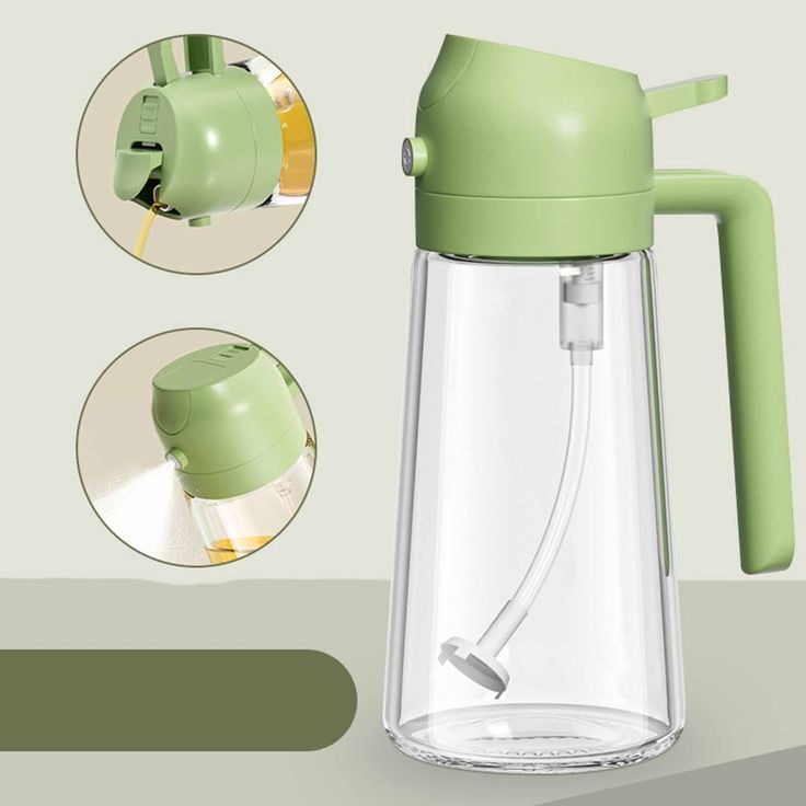 2-in-1 Oil Spray Bottle | Adjustable Mist & Dispenser | 470ml Leak-Proof Glass Container - Image 3