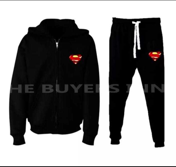NEW ARRIVAL Stylish Hand With Cup Logo Printed Grey Hoodie & Black Trouser Tracksuit for Men & Women | Thick Fleece Winter Gym Wear - Image 3