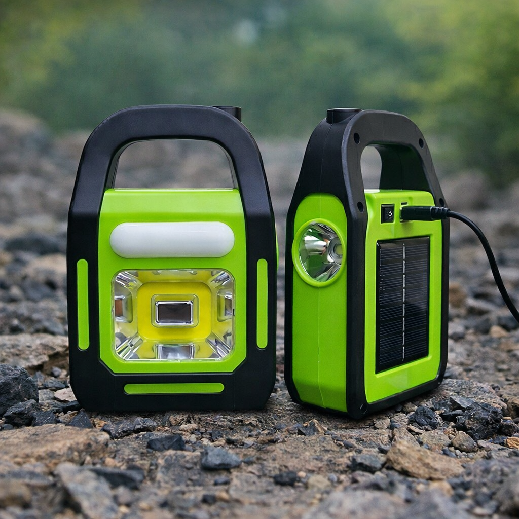 Solar Rechargeable 3-in-1 Emergency Light - Hurry Bolt Portable LED Work Light, Torch & Power Bank - Image 3