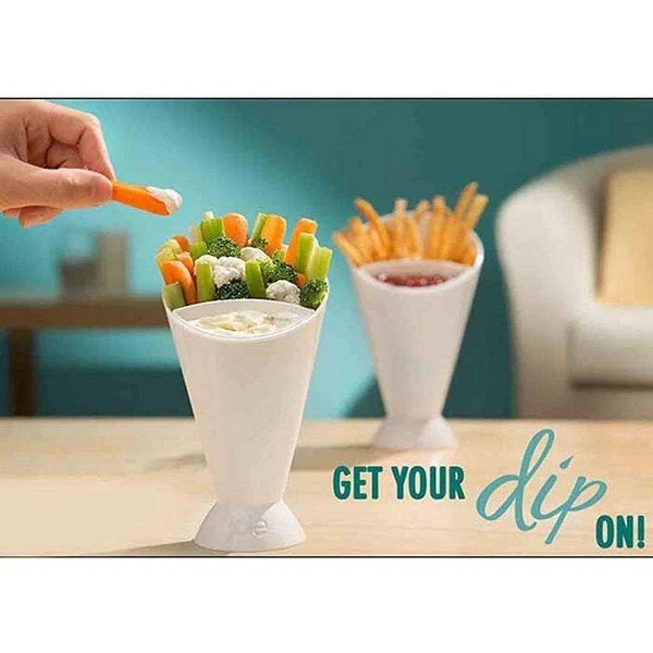 French Fries Cup potato Fries Holder with ketchup Holder for Sauce (Random Color ) - Image 5