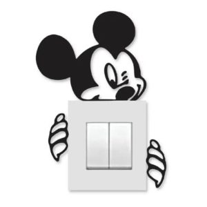 Miki Mouse Shape Wooden Wall Art Cute Animal Design Decorative Wooden Piece For Home, Kids Room, Or Office Wall Decor (5 Inches)