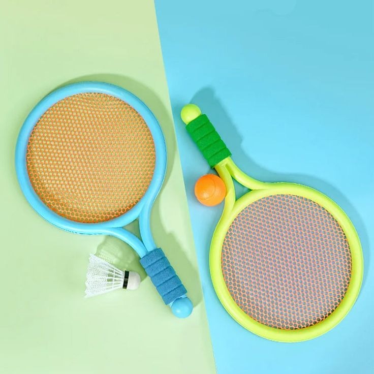 Kids Badminton & Tennis Racket Set Easy-To-Handle Outdoor Sports Toy With 2 Rackets, 1 Ball, And 1 Shuttlecock For Fun Indoor & Outdoor Play (Random Color) - Image 3