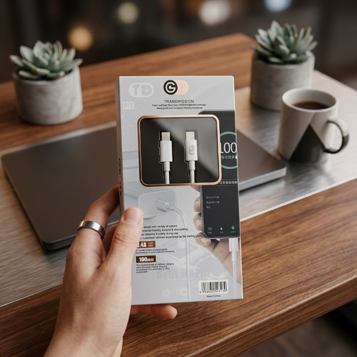 GT Type C to IPhone Fast Charging Cable Lightning USB-C Charger Cable - Image 2