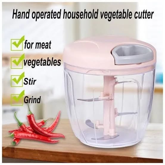 Manual Pull-String Household Vegetable Cutter & Meat Chopper Multi-Function Hand - Random Color - Image 4