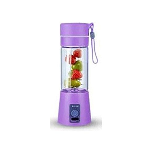 Juicer Portable Outdoor Juicing Cup Home Mini Cordless Crushed Ice Machine USB Charging Fruit Vegetable Blender (Random Color) (380ML) - Image 4