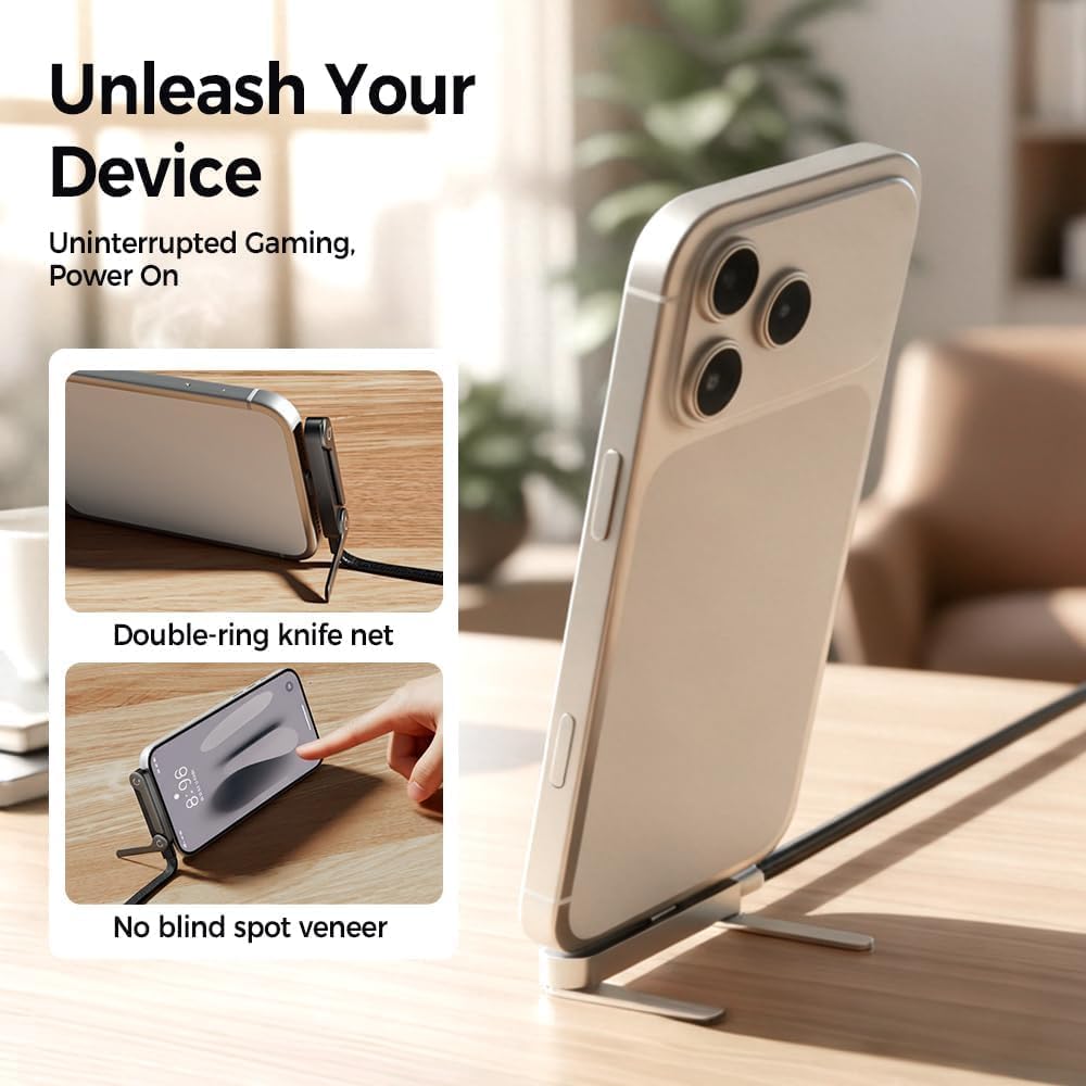 2-In-1 Data Cable With Stand | Nylon Braided USB C To USB C Cable 1.5M - Image 4