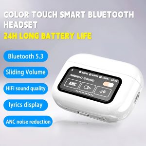 A9 Pro 2 Wireless Earbuds  Bluetooth with ANC+ENC, 4 Pcs Ear Tips, White