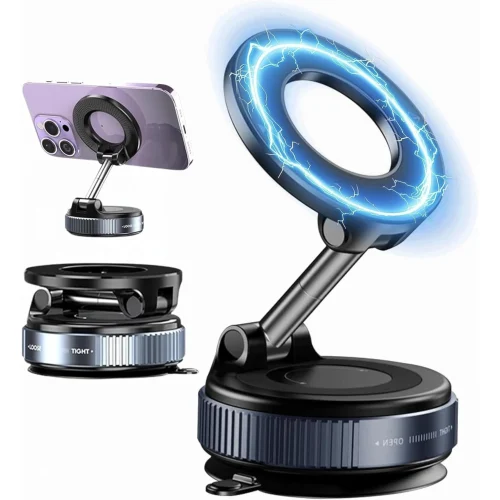 Magnetic Strong Magnetic Phone Holder Foldable Design 360° Adjustable Vacuum Mount for Car/Desk/Bathroom/Universal Use for home - Image 3