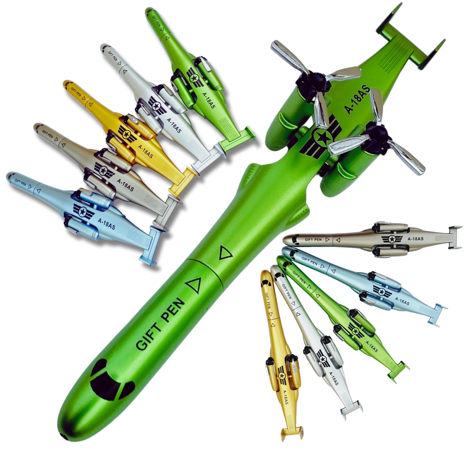 Airplane Design Metal Ballpoint Pen Creative Aircraft Shape Gift Pen for Kids & Adults | 1Pc