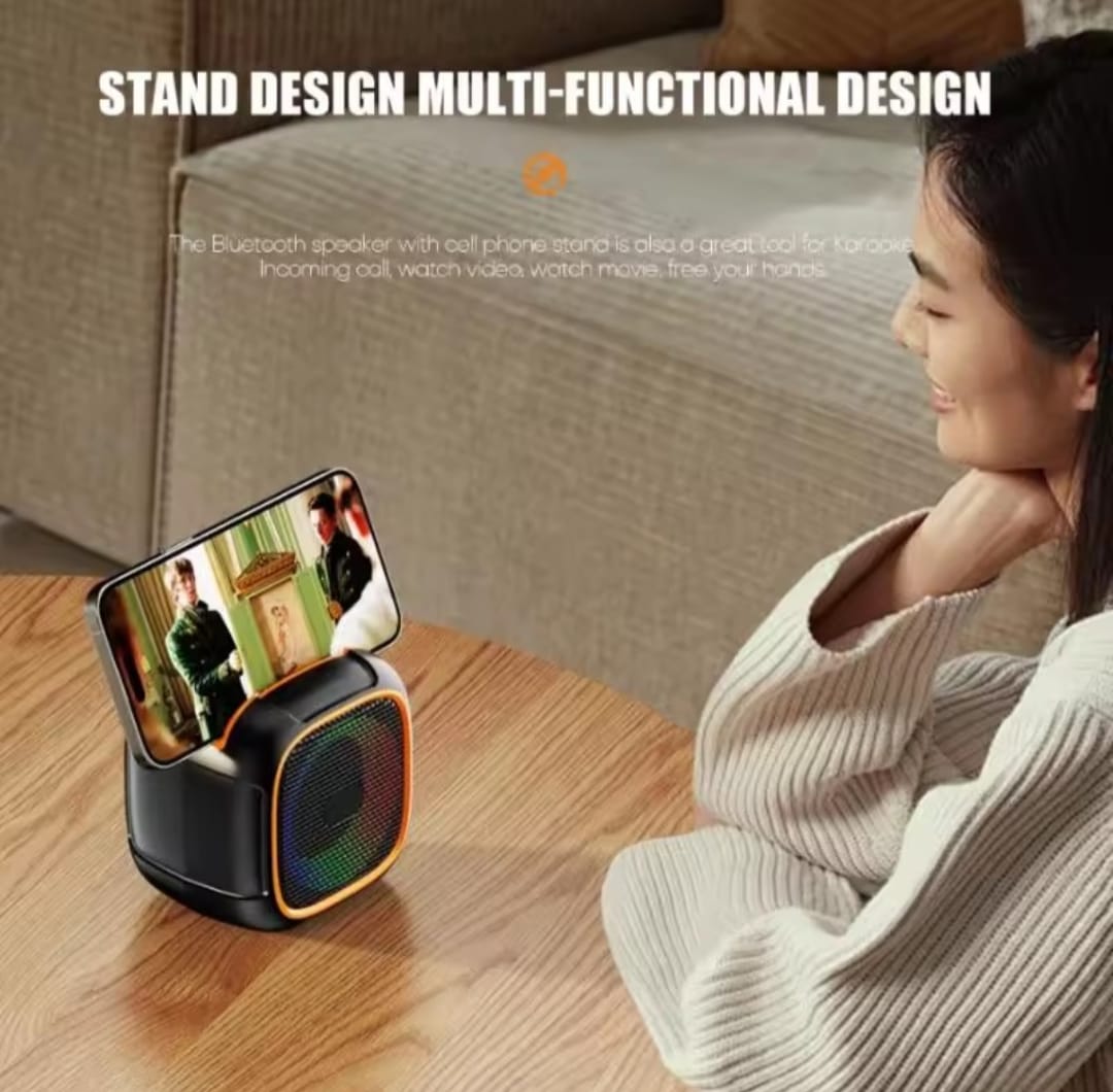 S11 Mini Portable Bluetooth Speaker with Phone Holder, RGB Lights, Super Bass & 10-Hour Playtime Compact Travel Wireless Speaker (Random Color) - Image 4