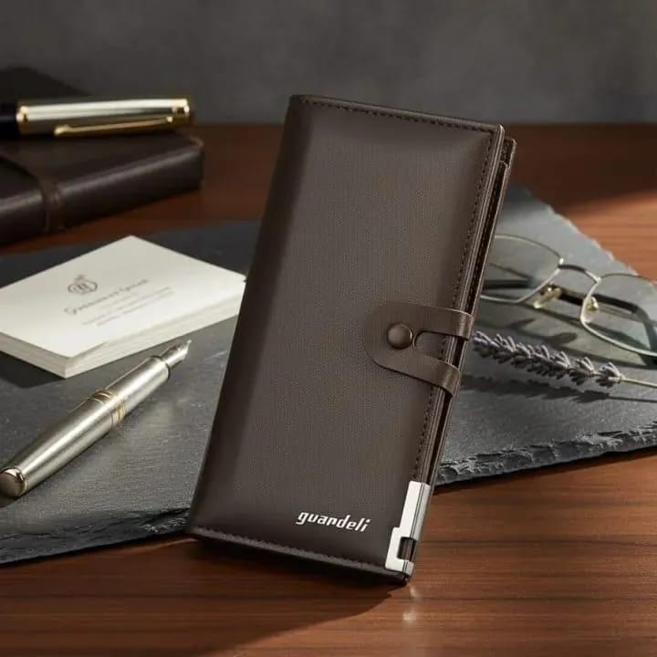Classic Men's Genuine Leather Bifold Wallet - Premium Slim Pocket Organizer with ID Window - Image 2