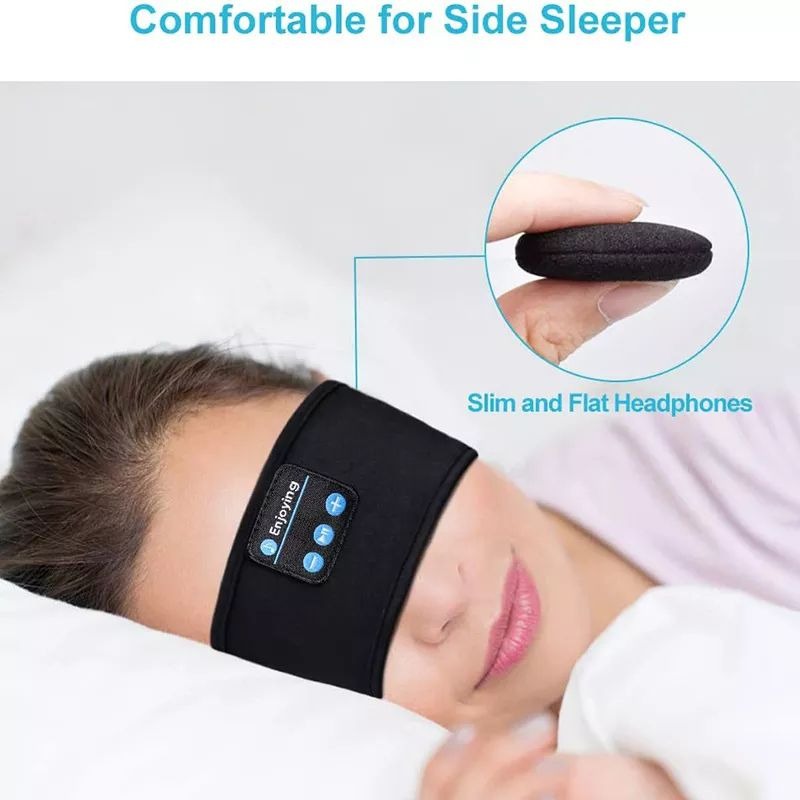 Wireless Bluetooth Music Headband With Built-In Headphones For Sports, Running, Gym, And Sleep Comfortable Fabric Design With Hands-Free Calling - Image 3