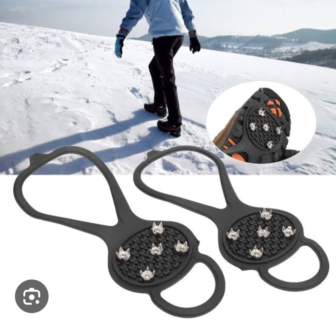 5 Studs Anti Skid Ice Snow Camping Walking Shoes Winter Safety Boots Universal Professional Climbing Crampons - 1 Pair - Image 3