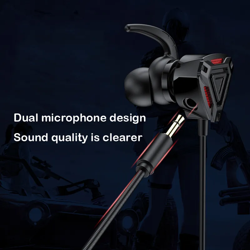 Ouve (3.5mm) Gaming Headset For Pubg Ps5 Csgo Games Wired Earphone Microphone Volume Control In-Ear Headphone For Pc Gamer