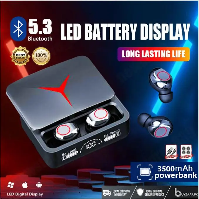 M90 Pro Bluetooth Earbuds with Powerbank Wireless Earphones Gaming - Image 3