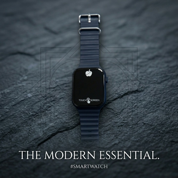 Digital Touch Watch Stylish LED Display Casual Wear (Blue Color Without Box) - Image 3
