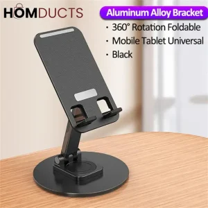 Adjustable Table Stand for Mobile & Tablet – Foldable Anti-Slip Phone Holder with Adjustable Viewing Angle | Portable Desk Stand for iPhone, Android, iPad & Tablets