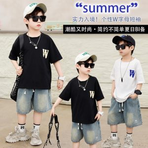 Boys Cotton Short Sleeve T-Shirt | Summer Sports Casual Tee for Kids