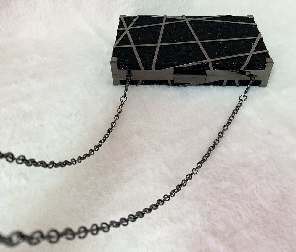 Black Geometric Crossbody Bag for Pakistani Women | Premium Women's Shoulder Bag with Adjustable Strap for Daily Use - Image 6