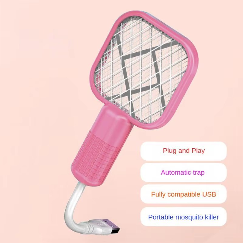 Mini USB Rechargeable Mosquito Racket with UV Light Portable Electric Bug Zapper & Fly Swatter for Indoor/Outdoor Use, Home, Office, Travel & Camping - Image 4