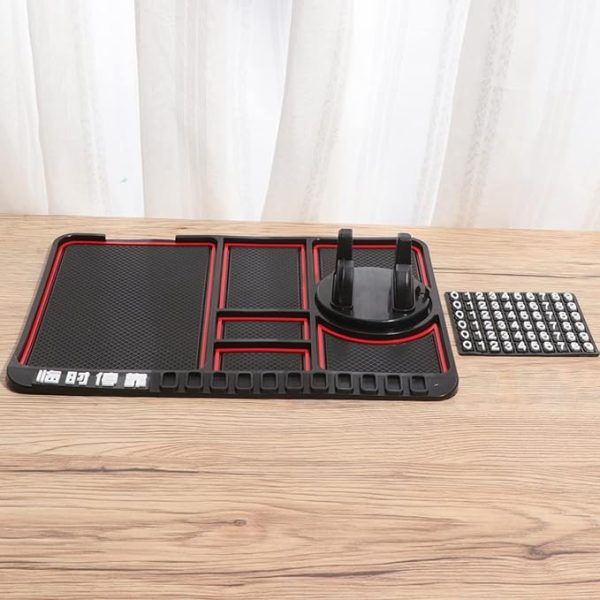 Non Slip Dashboard Matt With Phone Holder Keychain Coins Card Holder - Image 4