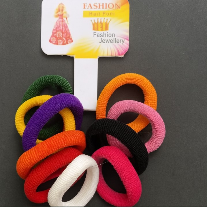 Pack of 8 Hair Poni Set | Durable And Stylish Black And Multicolor Hair Bands For Women And Girls Strong Elastic, Comfortable, And Everyday Use