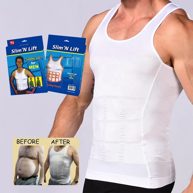 Slim n Fit Body Shaper Vest Shirt - Tank Top Sleeveless Shapewear For Men - Image 2