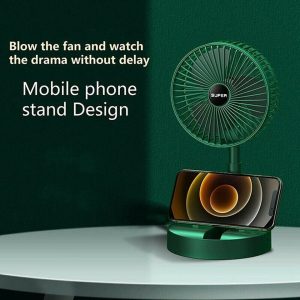Rechargeable - Portable Telescopic Folding Fan | USB Foldable | Table Desk Fan | Telescopic Design Floor