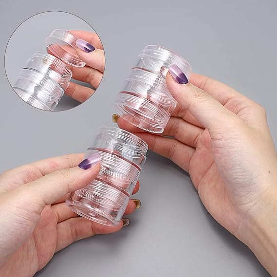 Transparent Co Joined Round Jewelry Makeup Storage Box Container - Image 3