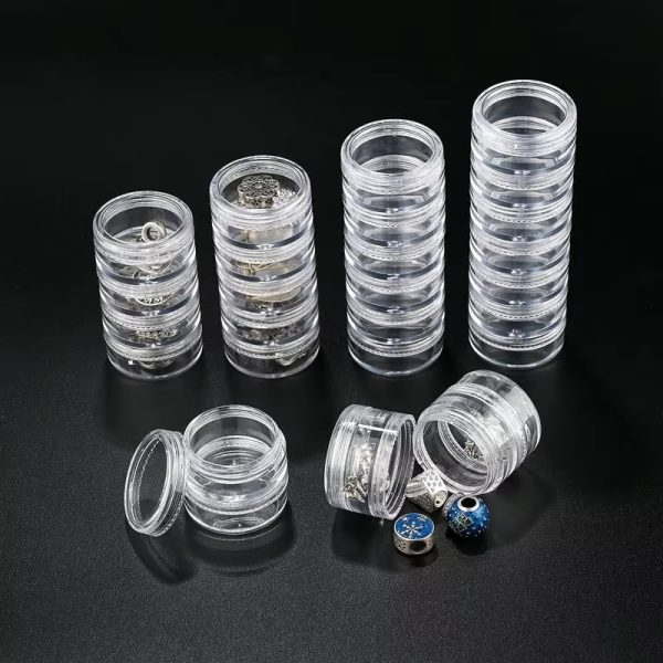 Transparent Co Joined Round Jewelry Makeup Storage Box Container - Image 2