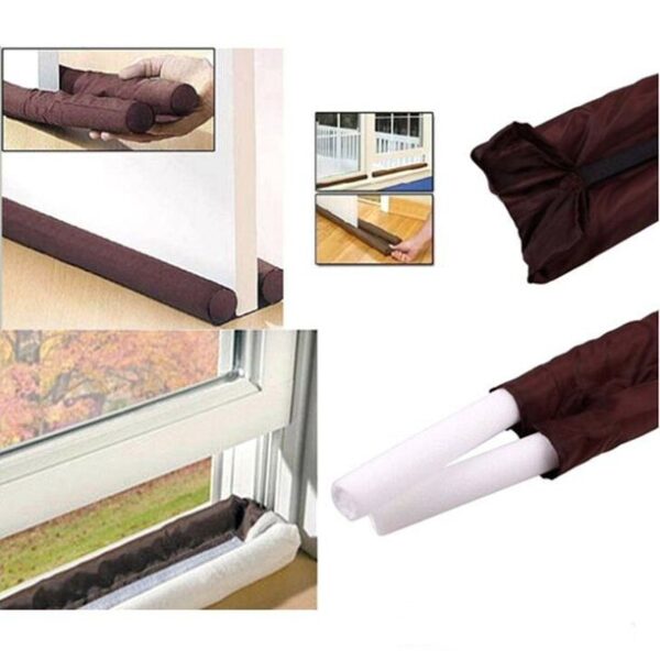 Twin Door Foam Draft Protector - Door Air Lock Foam For Cold Air Window Shutters, Dust Barriers, Insect Repellent (Random color) - Image 5