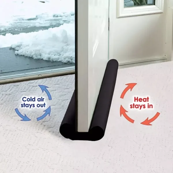 Twin Door Foam Draft Protector - Door Air Lock Foam For Cold Air Window Shutters, Dust Barriers, Insect Repellent (Random color) - Image 3