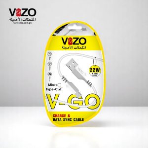 Vizo V-Go 22W Fast Charging Type-C Data Cable | Best Quality Type Fast Charging Cable | 22W Fast Charging Cable
