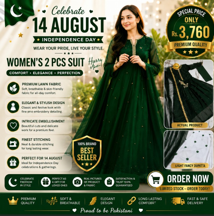 Women's Stitched Chiffon Maxi with Embroidered Design