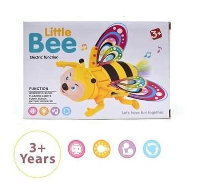 Battery Operated Crawling Bee Toy for Kids 1-5 Years | Yellow Interactive Moving Bee Toy - Image 3