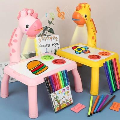 LED Projection Drawing Board for Kids 3-in-1 Creative Learning Toy with Projector – Yellow - Image 5