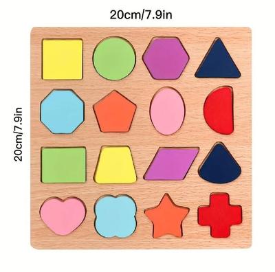 Wooden Shape Sorter Toy for Kids 1-5 Years – 16-Piece Multicolor Educational Learning Toy - Image 4
