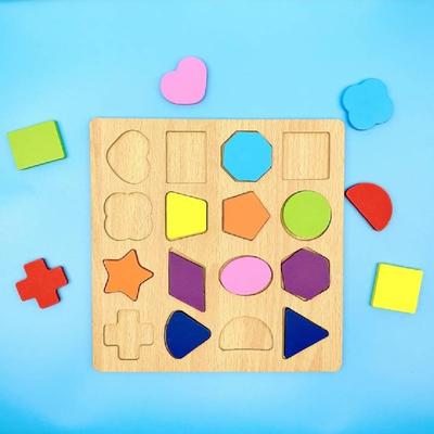 Wooden Shape Sorter Toy for Kids 1-5 Years – 16-Piece Multicolor Educational Learning Toy - Image 6