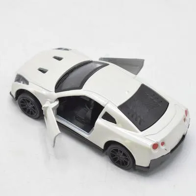 Diecast Sports Car Toy White 1-12 Years | Metal Toy Car with Openable Doors for Kids - Image 2