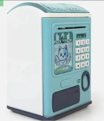 Blue ATM Money Box for Kids with Password Protection – Electronic Cash Saving Bank | Coin & Note Saving Toy - Image 5