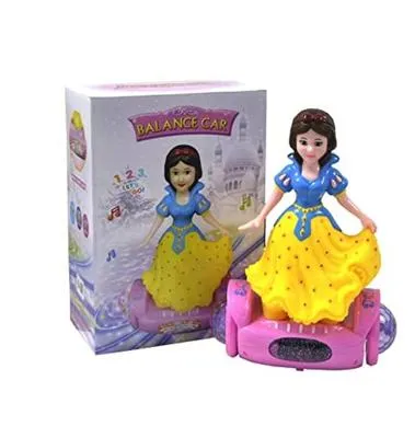 3D Lighting Balance Car Doll for Girls Multicolor Toy with LED Lights for Kids 1-12 Years