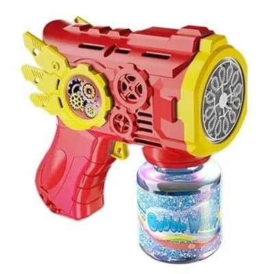Kids Bubble Gun with LED Light & 100ML Bubble Solution – Automatic Bubble Blaster Toy for Boys & Girls | USB Bubble Machine - Image 2